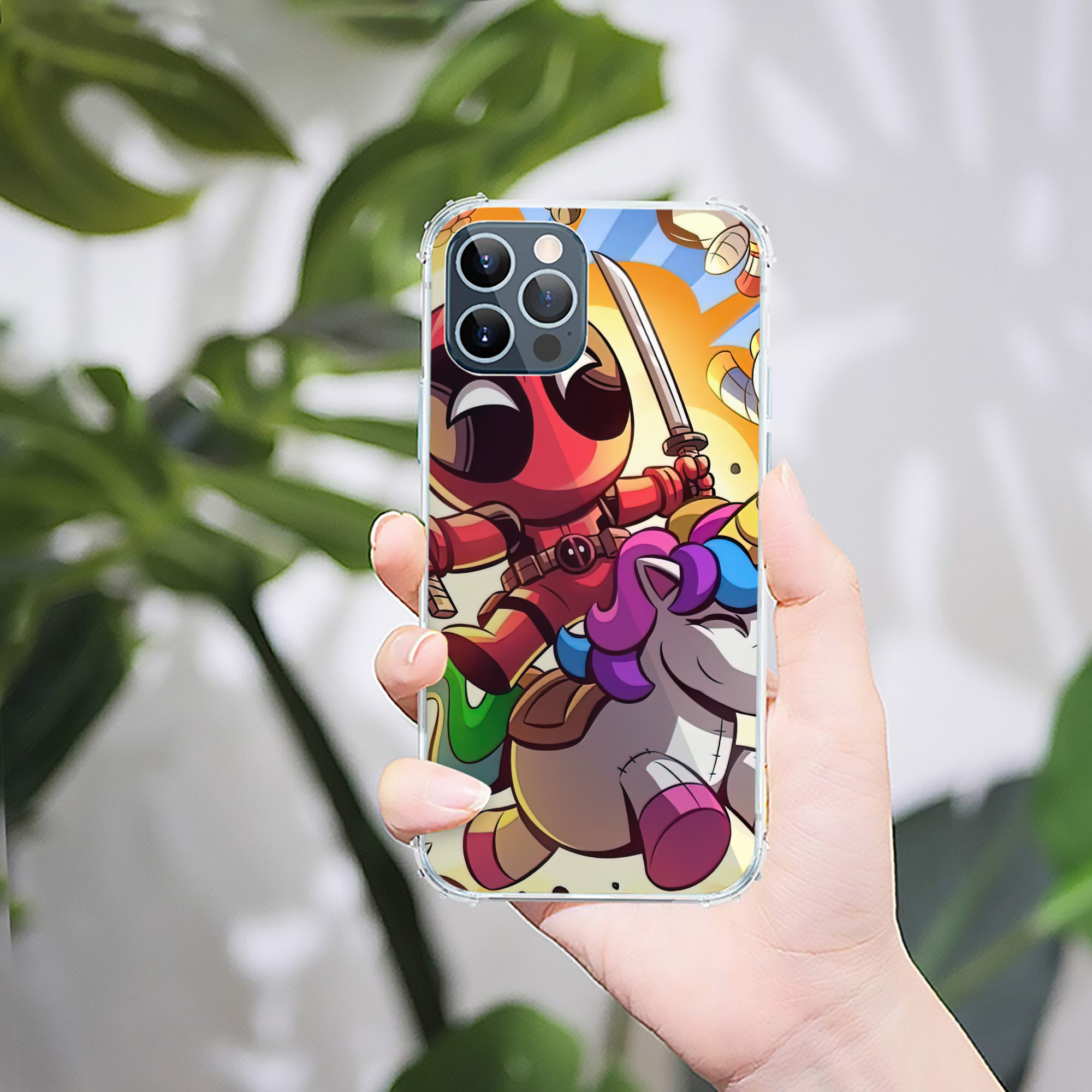 （画像用） Deadpool デッドプール 【iPhone 12シリーズ対応】透明スマホケース（クリアソフトケース）